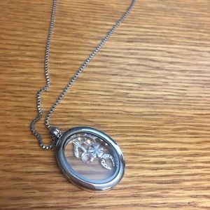 Floating Charm Locket on Silver Chain